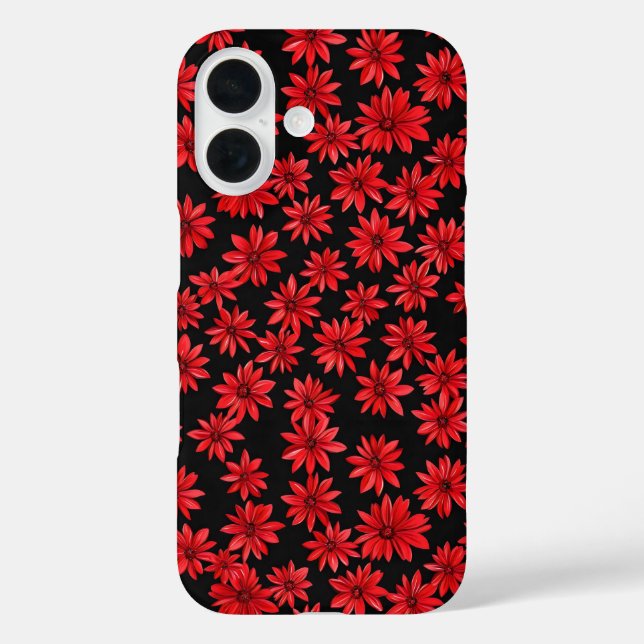 Coques Case-Mate iPhone Modèle Floral rouge (Verso)