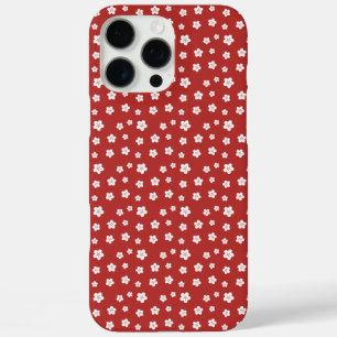 Coque iPhone 16 Pro Max Modèle Floral rouge