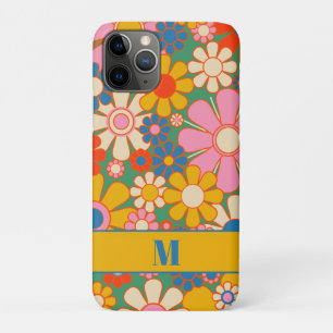 Case-Mate iPhone Case Modèle floral Super rétro coloré avec initial