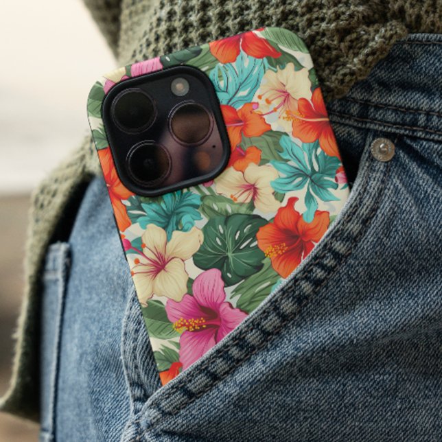 Coques Case-Mate iPhone Modèle floral tropical vibre (Créateur téléchargé)