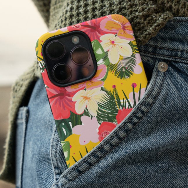 Coques Case-Mate iPhone Modèle floral tropical vibre (Créateur téléchargé)
