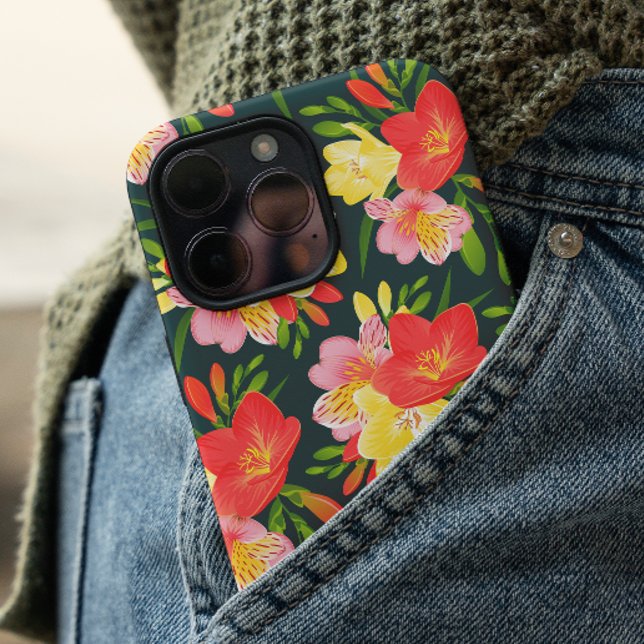 Coques Case-Mate iPhone Modèle floral tropical vibre (Créateur téléchargé)