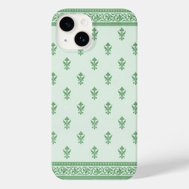 Coques Case-Mate iPhone Modèle floral vert (Verso)