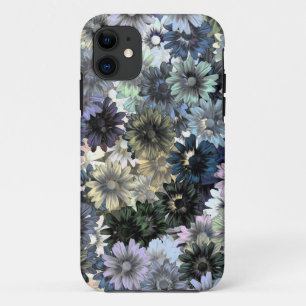 Coque iPhone 11 Modèle floral vert gris