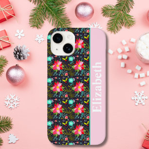 Coque Case-Mate iPhone Modèle moderne de poinsettia de Noël