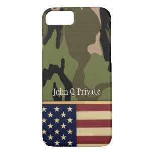 Coque Case-Mate iPhone Modèle nommé de Camo de drapeau américain