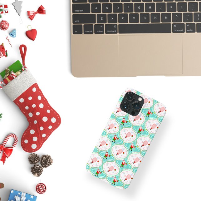 Coques Case-Mate iPhone Modèle Ogee Santa Noël Pickleball (Créateur téléchargé)