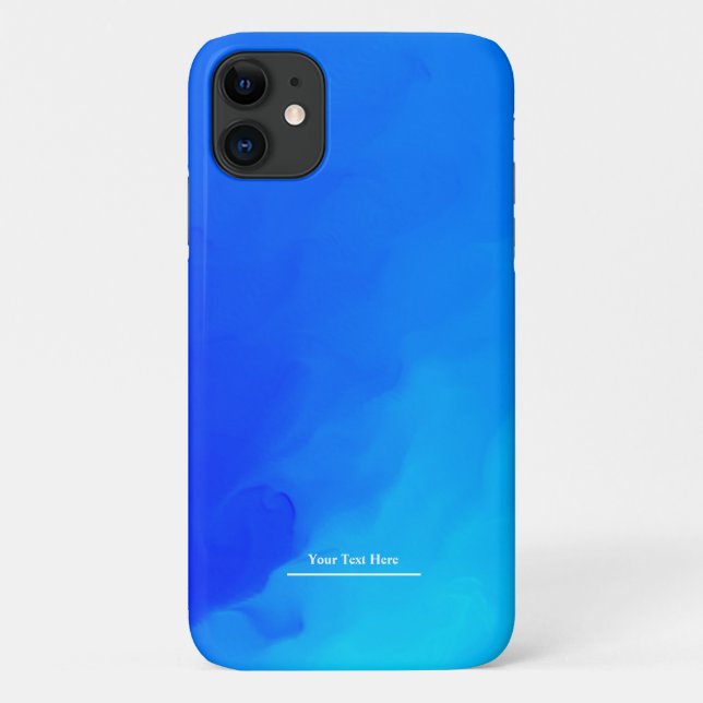 Coques Case-Mate iPhone Modèle personnalisé bleu moderne élégant (Dos)