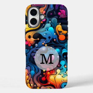 Coque Pour iPhone 16 Plus Modèle personnalisé motif ondulé coloré