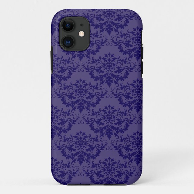 Coques Case-Mate iPhone Modèle Royal Purple Damask (Dos)