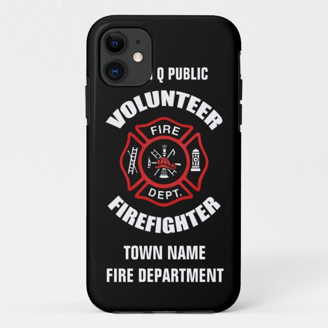 Coques Case-Mate iPhone Modèle volontaire de nom de sapeur-pompier (Dos)