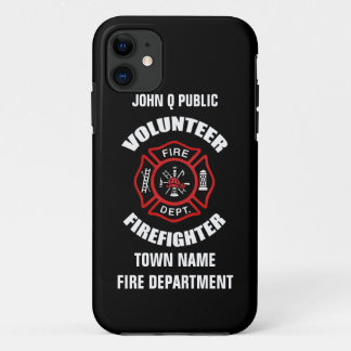 Coques Pour iPhone Modèle volontaire de nom de sapeur-pompier