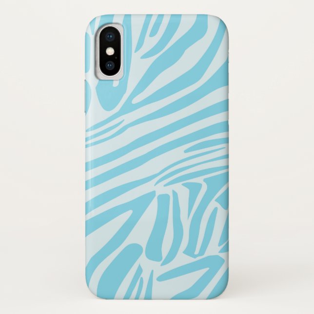 Coques Case-Mate iPhone Modèle Zèbre Bleu (Dos)