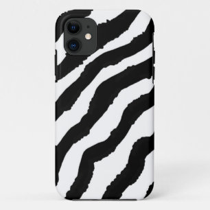 Coques Pour iPhone Modèle Zèbre noir et blanc