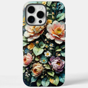Coque iPhone 16 Pro Max Modèles floraux vintages