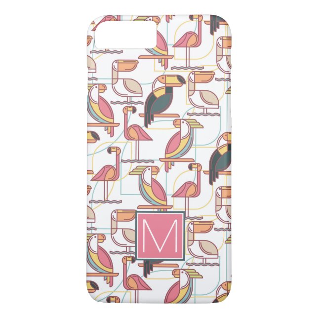 Coques Case-Mate iPhone Modelez avec les oiseaux tropicaux que | ajoutent (Dos)