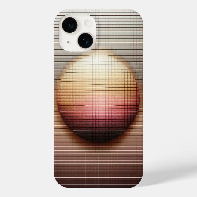 Coques Case-Mate iPhone Modern 3D Geometric Sphere Gradient Sunset Tiles L (Verso)
