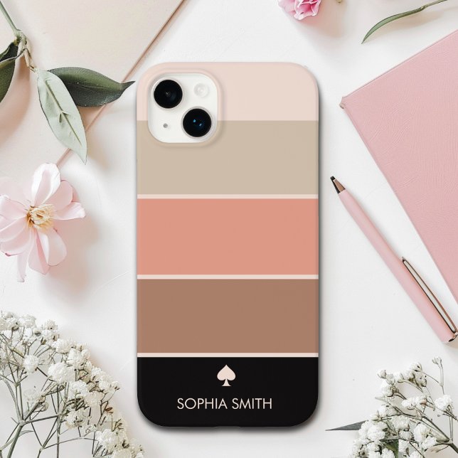 Coques Case-Mate iPhone Modern band | Orange and brown tones Minimalist (Créateur téléchargé)