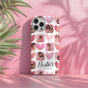 Coque iPhone 16 Pro Modern Bestie 6 Collage photo et coeur