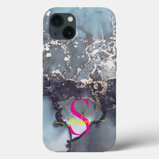 Case-Mate iPhone Case modern black and white marble monogram