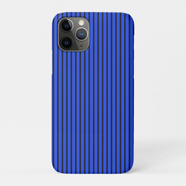 Coques Case-Mate iPhone Modern Blue Striped Simple Chic Design (Dos)