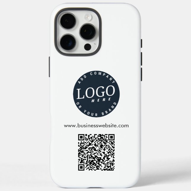 Coques Case-Mate iPhone Modern Business Logo QR Code Employees Custom (Verso)