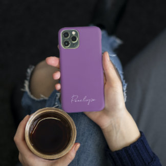 Case-Mate iPhone Case Modern Chic Personnalisé script de nom Dusky Purpl