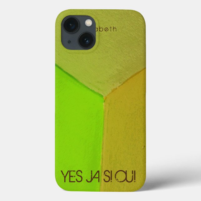 Coques Case-Mate iPhone Modern Geometric Configurative Photo with any Text (Verso)