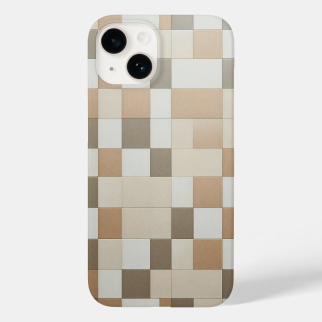 Coques Case-Mate iPhone Modern Geometric Earth Tones Tile Pattern - Minima (Verso)