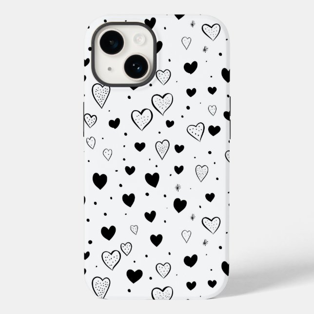 Coques Case-Mate iPhone Modern Hearts Pattern (Verso)