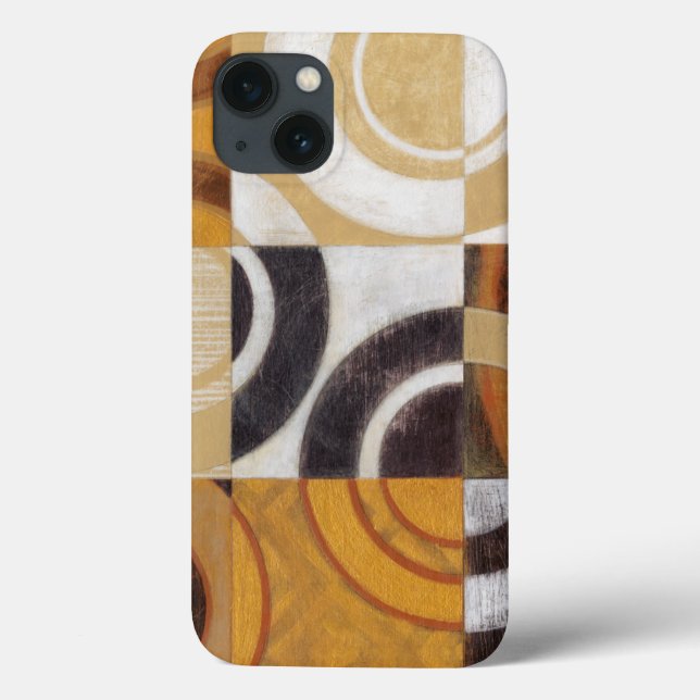Coques Case-Mate iPhone Modern Painting with Circular Patterns (Verso)