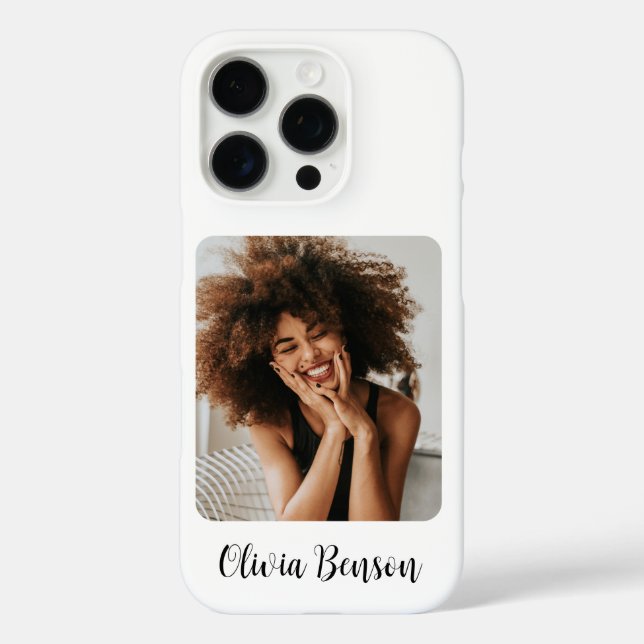 Coques Case-Mate iPhone Modern Personalized Photo and Name Create your own (Verso)
