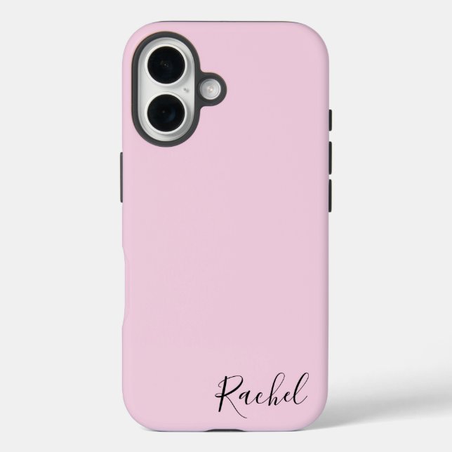 Coques Case-Mate iPhone Modern Pink Personalized Name  (Verso)