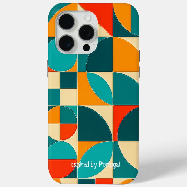 Coques Case-Mate iPhone Modern Portuguese Azulejo Tile Pattern iPhone Case (Verso)