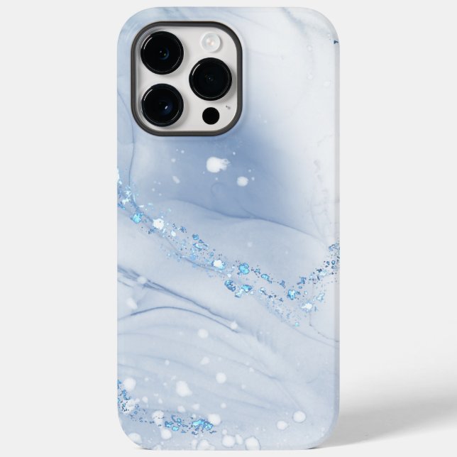Coques Case-Mate iPhone Modern Stone Dusty Blue Marble (Verso)