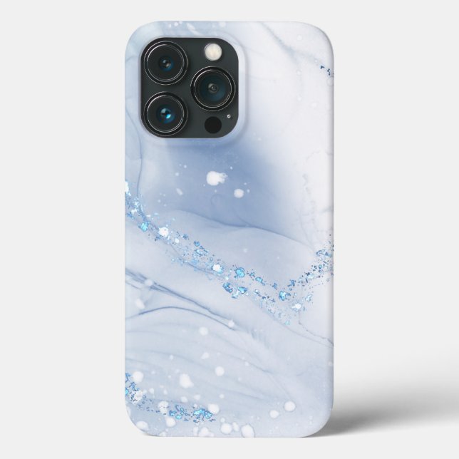 Coques Case-Mate iPhone Modern Stone Dusty Blue Marble (Verso)