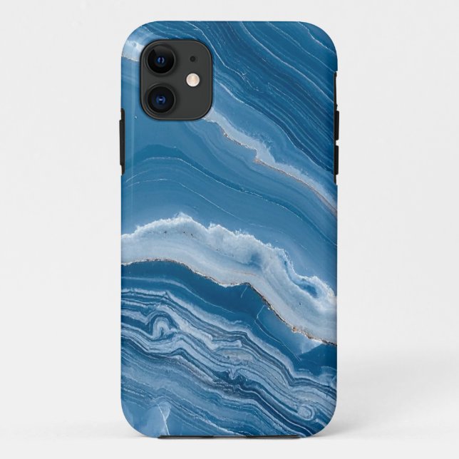 Coques Case-Mate iPhone Modern Stone Dusty Blue Marble (Dos)