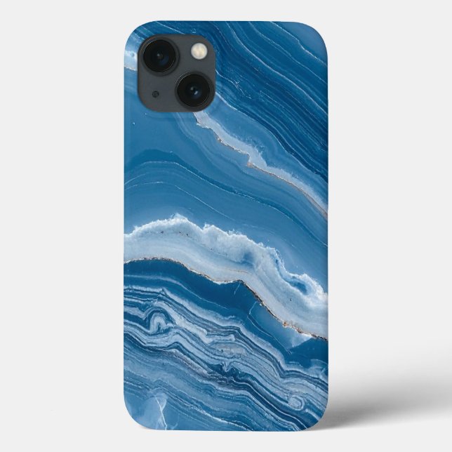 Coques Case-Mate iPhone Modern Stone Dusty Blue Marble (Verso)