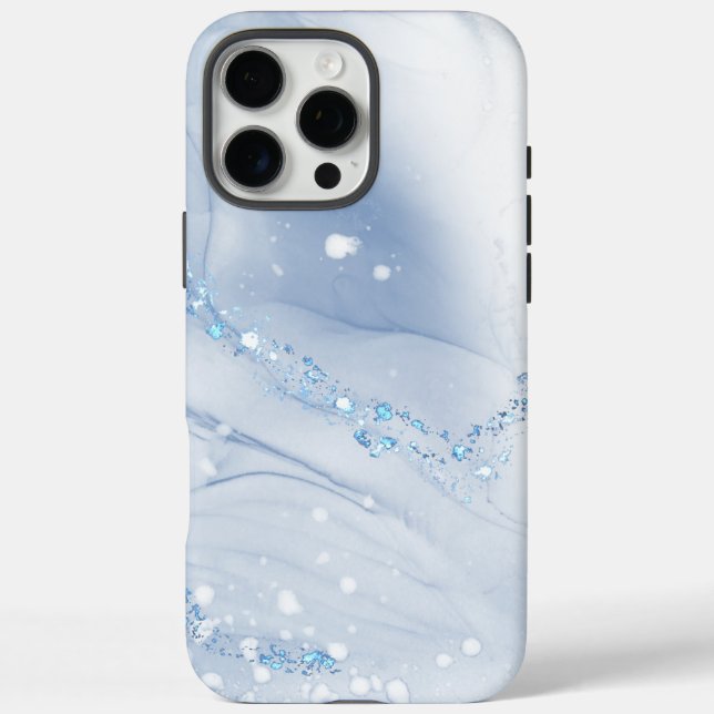 Coques Case-Mate iPhone Modern Stone Dusty Blue Marble (Verso)