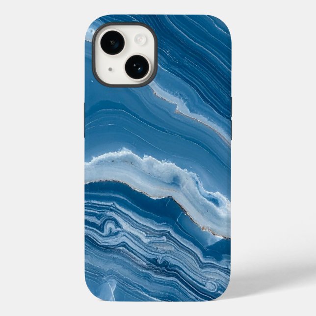 Coques Case-Mate iPhone Modern Stone Dusty Blue Marble (Verso)