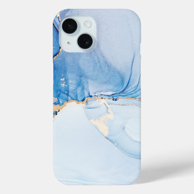 Coques Case-Mate iPhone Modern Stone Dusty Blue Marble (Verso)