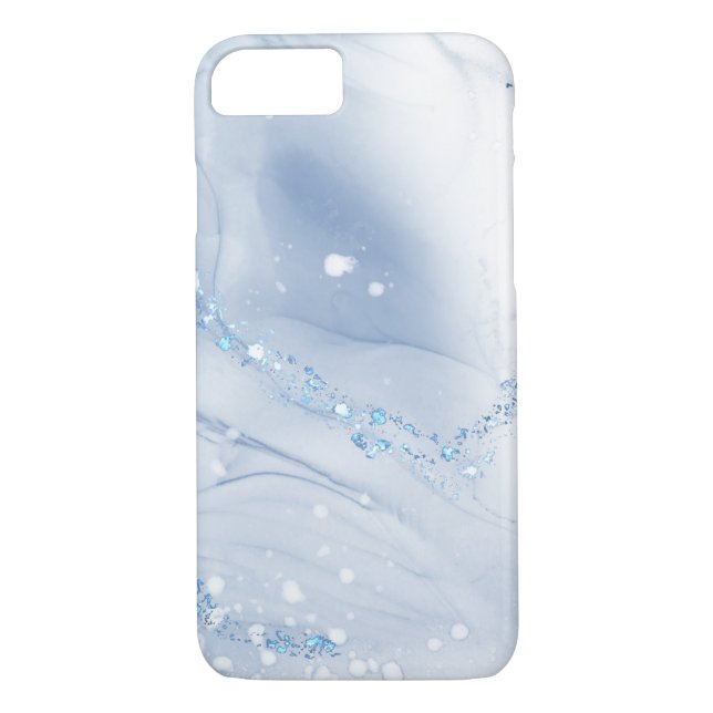 Coques Case-Mate iPhone Modern Stone Dusty Blue Marble (Dos)