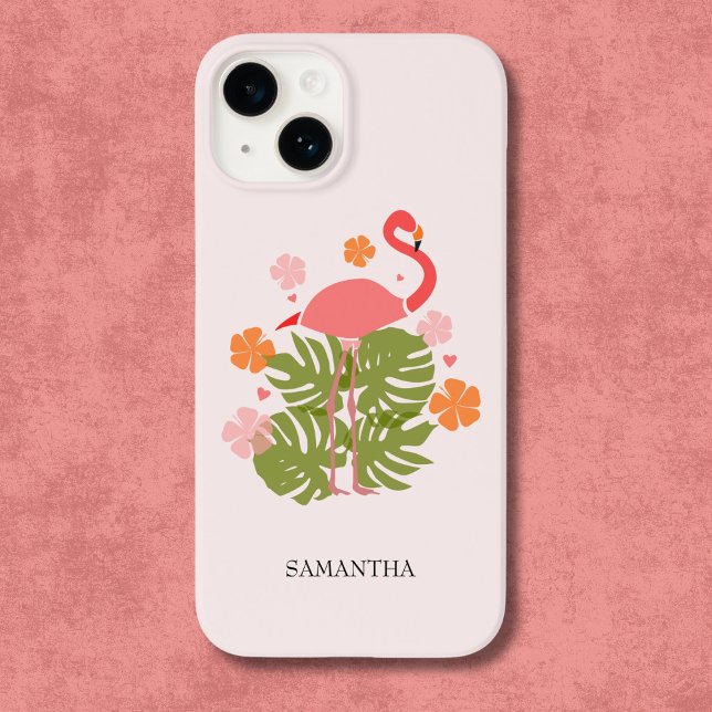 Coques Case-Mate iPhone Modern Tropical Pink Flamingo (Créateur téléchargé)