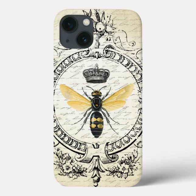 Coques Case-Mate iPhone modern vintenfrenqueen bee (Verso)