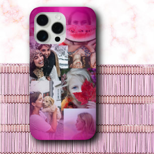 Coque Case-Mate iPhone Moderne 6 Photo Collage rose chaud Gradient