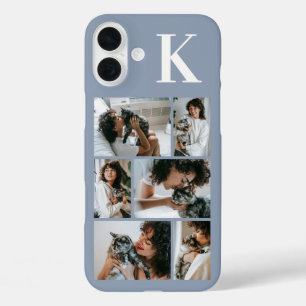 Coque Pour iPhone 16 Plus Moderne 6 Photo Dusty Blue