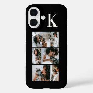 Coque Pour iPhone 16 Moderne 6 Photo Noir pour Animaux de Compagnie