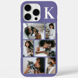 Coque iPhone 16 Pro Max Moderne 6 Photo Violet pour Animaux de Compagnie