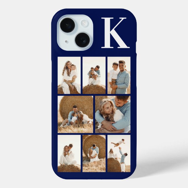 Coques Case-Mate iPhone Moderne 8 Photo Bleu Marine (Verso)
