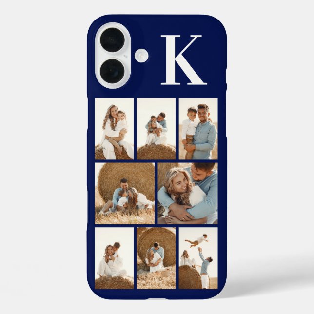 Coques Case-Mate iPhone Moderne 8 Photo Bleu Marine (Verso)